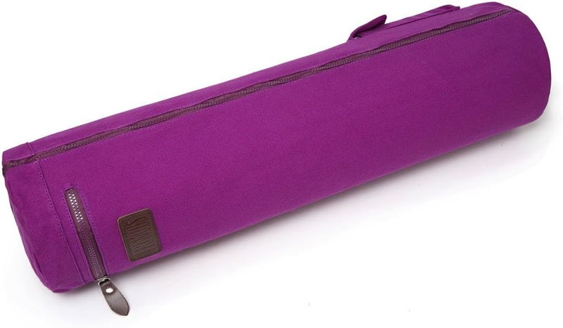 Fremous Yoga Mat Bag,Full-zip Exercise Yoga Mat Canvas Carry Bag for Women and Men - Double Storage Pocket,Easy Access Zipper, Adjustable Shoulder Strap and Handle,Fits Most Mat - Image 3
